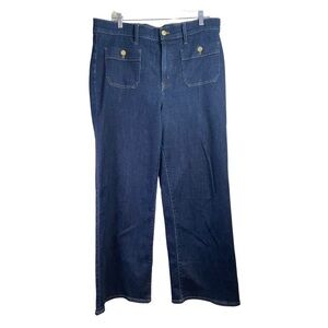 J Crew Classic Blue Women's  slim wide jeans with sailor pockets